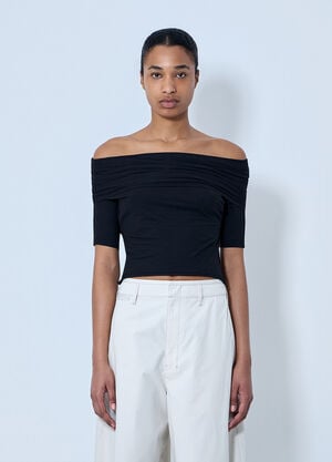 Lemaire Short Sleeve Twisted Top Black lem0264010