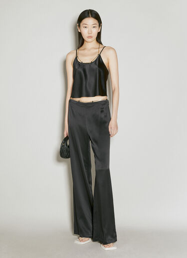 Alexander Wang Slip Top with Nameplate Chain Black awg0255011