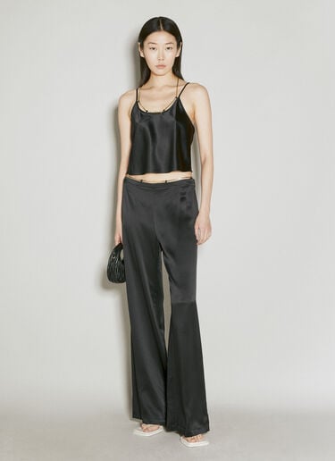 Alexander Wang Slip Top with Nameplate Chain Black awg0255011