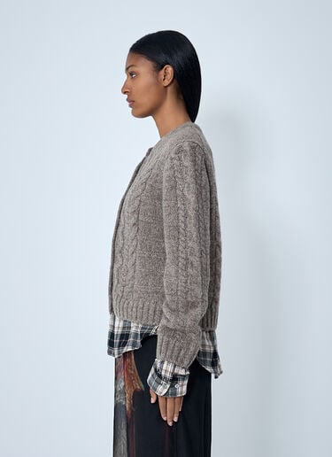 Acne Studios Cable Knit Cardigan Beige acn0262008