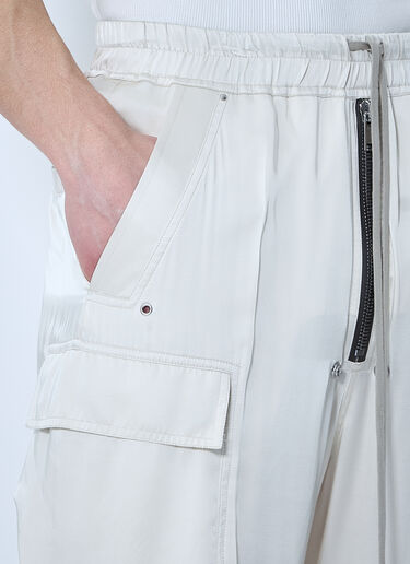 Rick Owens Satin Belas Cargo Pants Beige ric0160005