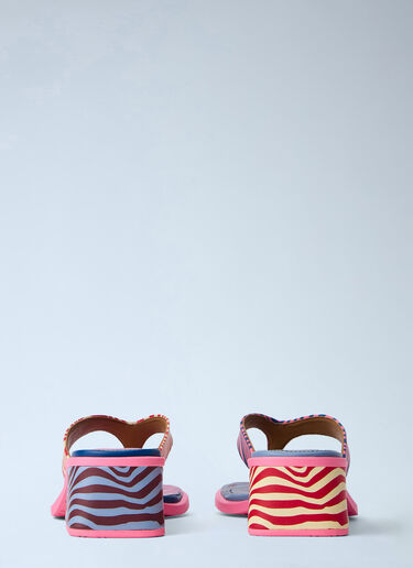 CAMPER Striped Block Heel Sandals Pink cmp0264010