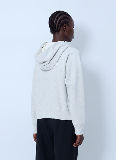 Prada Cotton Fleece Hoodie Light Grey pra0265002