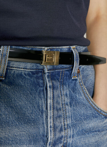 Saint Laurent 신 버클 벨트 블랙 sla0254084
