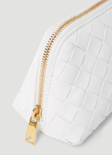 Bottega Veneta イントレチャート ビューティーポーチ ホワイト bov0255088