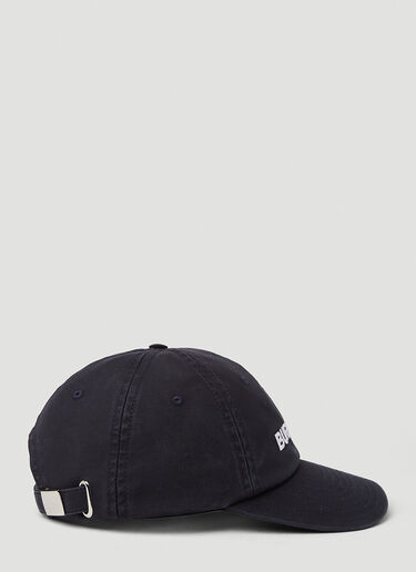 Burberry Distressed Logo Embrodiery Baseball Cap Navy bur0251096