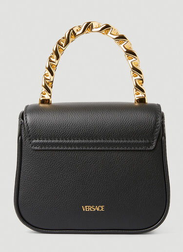 Shop Versace La Medusa Denim Book Tote