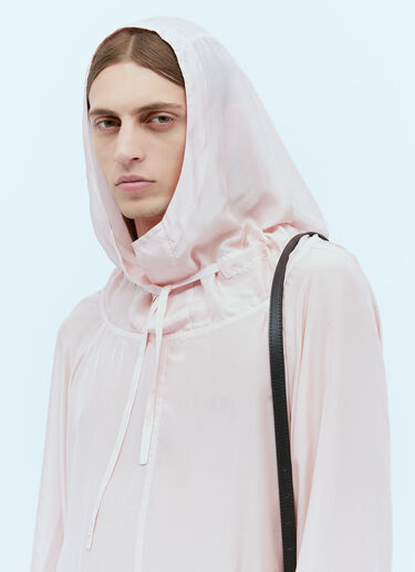 Dries Van Noten Silk Hooded Shirt Pink dvn0154019