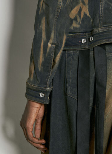Stained Denim Trucket Jacket Rick Owens DRKSHDW Stained Denim Trucket Jacket Brown drk0154001