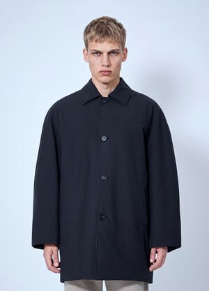 The Row Verna Cotton Coat Black row0166001