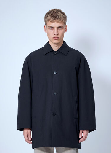 The Row Verna Cotton Coat Black row0166001