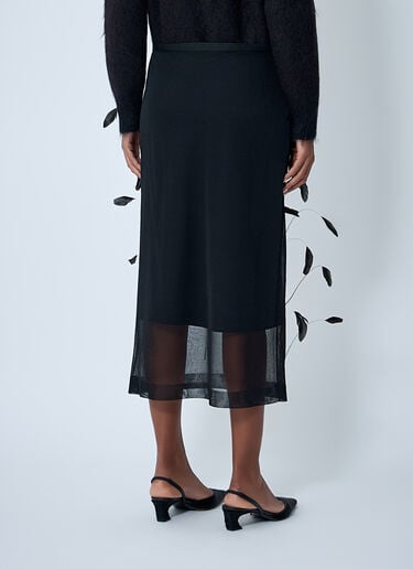 Feather Embroidery Skirt Jil Sander Feather Embroidery Skirt Black jil0262023