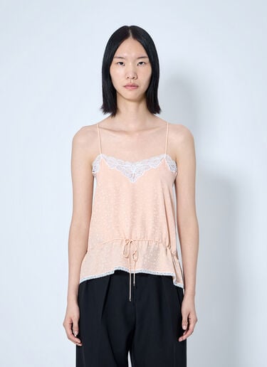 LN-CC® - Chloé: Lace Trim Camisole Top - Pale Pink Chloé Lace Trim Camisole Top Pale Pink chl0264022