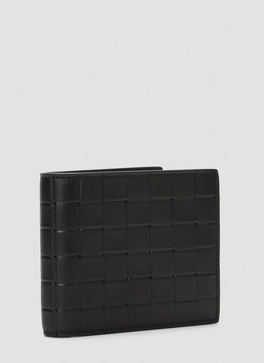Bottega Veneta Embossed Leather Bi-Fold Wallet Black bov0143026