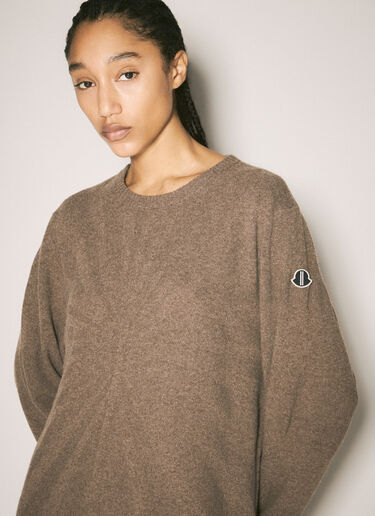 Moncler x Rick Owens Jumbo Crewneck Sweater Brown mcs0358016