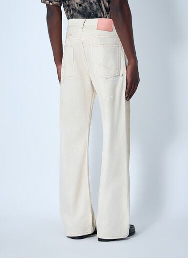 Paint-Splatter Wide-Leg Denim Jeans Acne Studios Paint-Splatter Wide-Leg Denim Jeans White acn0164023