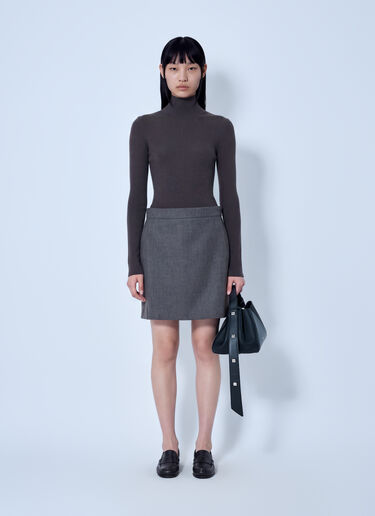 LN-CC® - Max Mara: Ribbed Turtleneck Sweater - Grey Max Mara Ribbed Turtleneck Sweater Grey max0266225