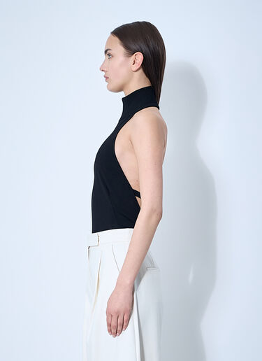 Max Mara Knit Halterneck Top Black max0260038