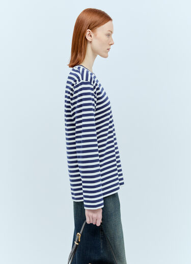 Comme Des Garçons PLAY Striped T-Shirt Blue cpl0355006