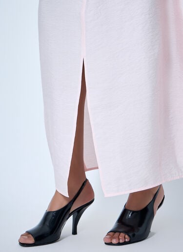 TOTEME Sheer Overlay Midi Skirt Pink tot0264006