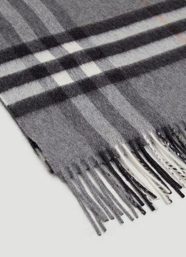 Giant Check Cashmere Scarf Burberry Giant Check Cashmere Scarf Grey bur0145047