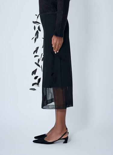 Feather Embroidery Skirt Jil Sander Feather Embroidery Skirt Black jil0262023