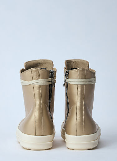 Rick Owens High-Top Leather Sneakers Gold ric0260010