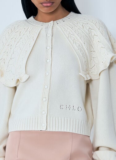 Chloé Wool-And-Cashmere-Blend Cardigan White chl0263032