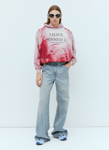 Praying I Have Sinned Hooded Sweatshirt Pink pry0354002