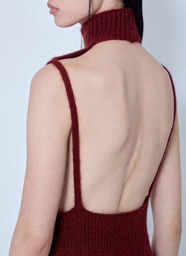 LN-CC® - Max Mara: Ribbed Sleeveless Turtleneck Top - Bordeaux Max Mara Ribbed Sleeveless Turtleneck Top Bordeaux max0266217