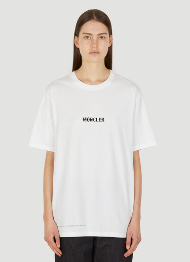 7 Moncler FRGMT Hiroshi Fujiwara 徽标印花T恤 白 mfr0351003
