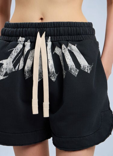 Palm Angels Big Waist Logo Sweatshorts Black pma0264184