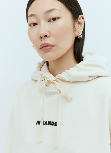 Jil Sander+ Felpa Hooded Sweatshirt Cream jsp0251010