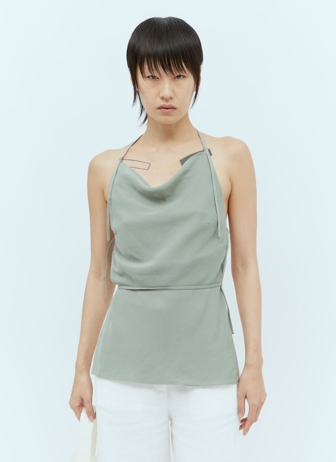 St Agni Adjustable Strap Top In Green