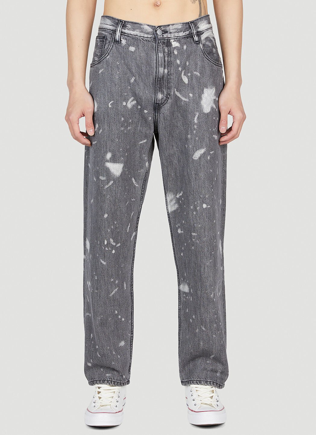 Rick Owens Bleached Relaxed Jeans Grey ric0154008