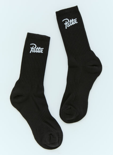 Patta 로고 자카드 양말 옐로우 pat0154004
