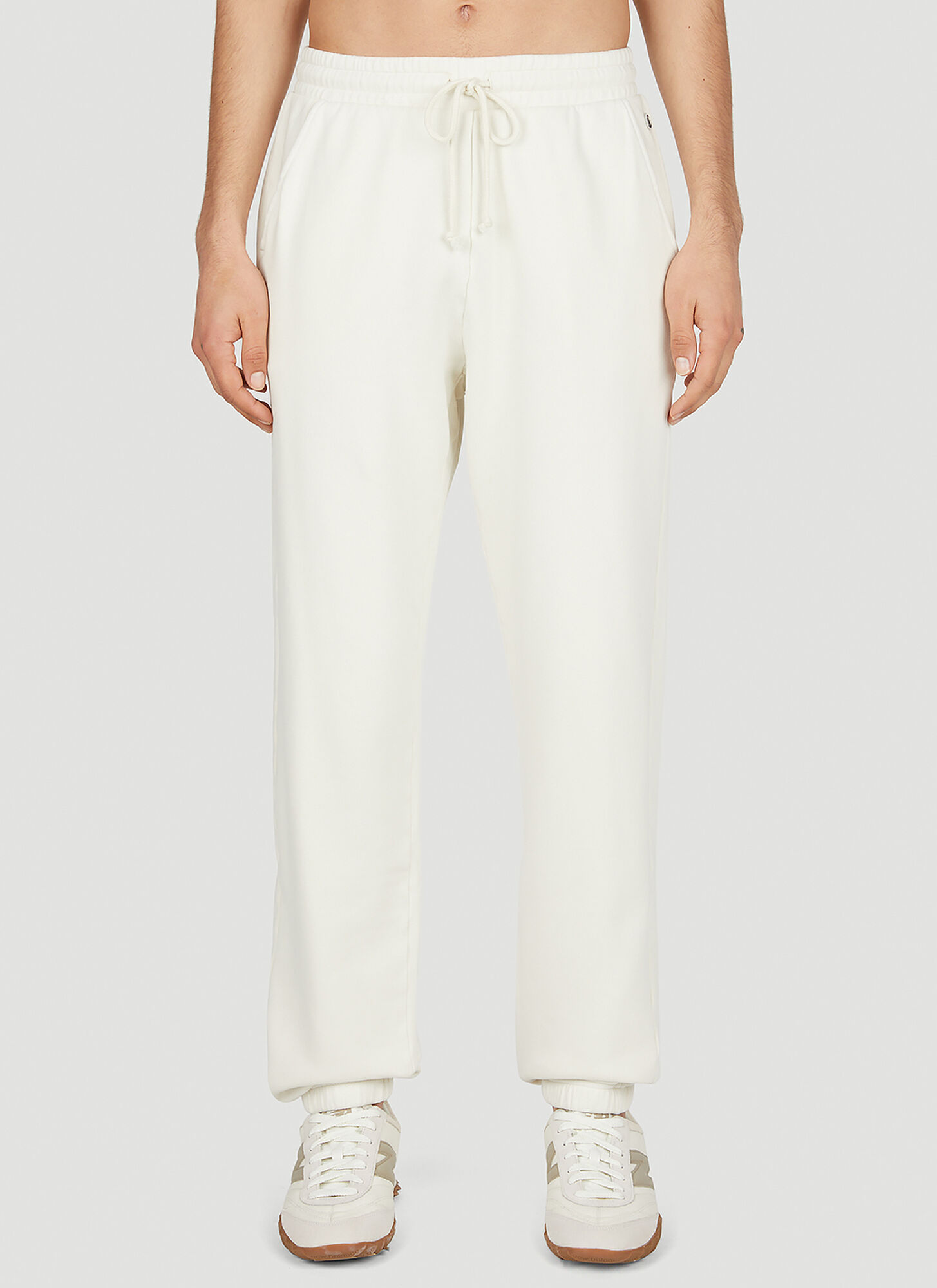 Champion Logo Embroidery Track Trousers In Cream