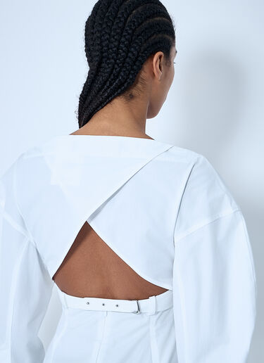 Jacquemus La Robe Chemise Casaco Dress White jac0260070