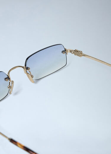 Miu Miu Logo Motif Sunglasses Gold lmu0262011