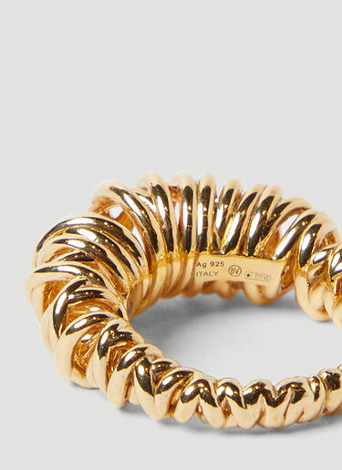 Bottega Veneta Curl Ring Gold bov0249114