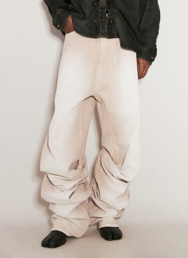 Y/PROJECT Draped Cuff Jeans Beige ypr0156004