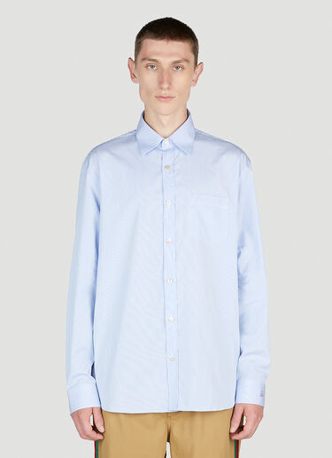 Gucci 핀스트라이프 에센셜 셔츠 블루 guc0153039