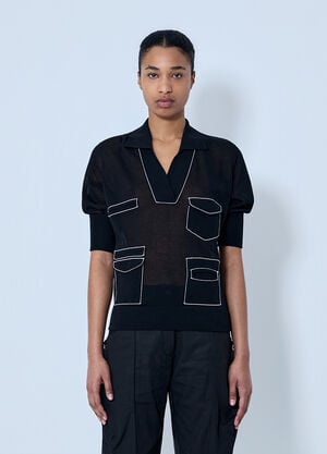 Kiko Kostadinov Kreiner Knit Polo Black kko0264010