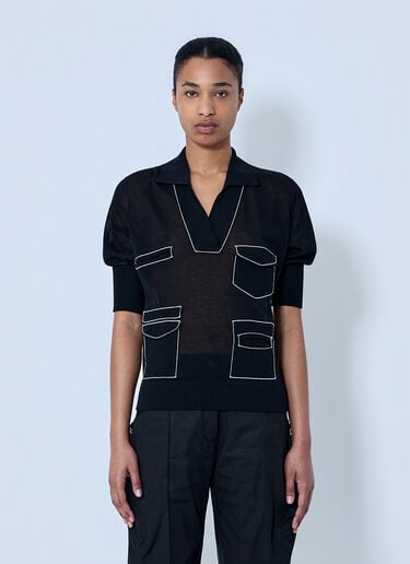 Kiko Kostadinov Kreiner Knit Polo Black kko0264010