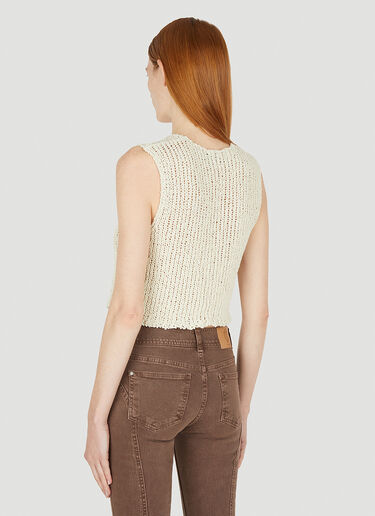 TheOpen Product Open Front Knit Top Beige top0248005
