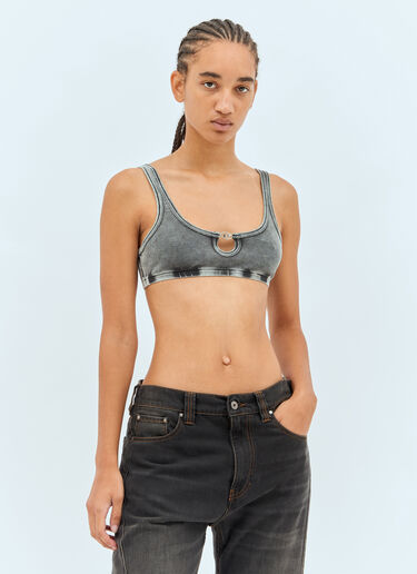 Diesel Ufsb-Oval-D-Rib Bra Black dsl0257029