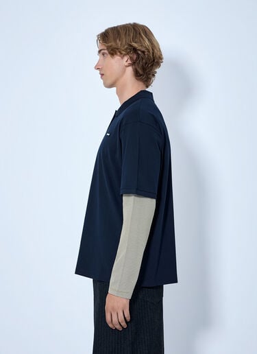 LN-CC® - Miu Miu: Buttoned Polo Shirt - Blue Miu Miu Buttoned Polo Shirt Blue miu0366014
