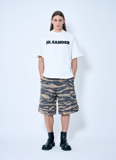 Jil Sander Belted Camo Shorts Brown jil0159005