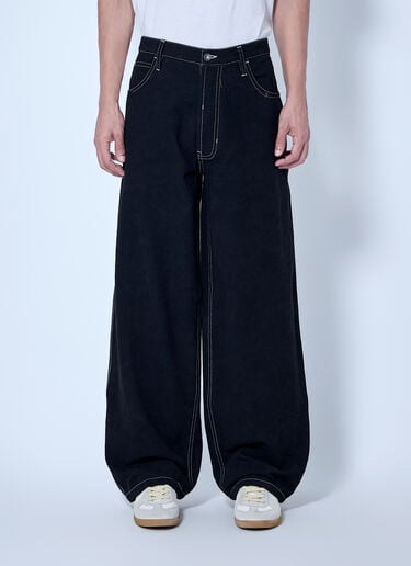 Story Mfg. Wide-Leg Denim Trousers Black mfg0166005