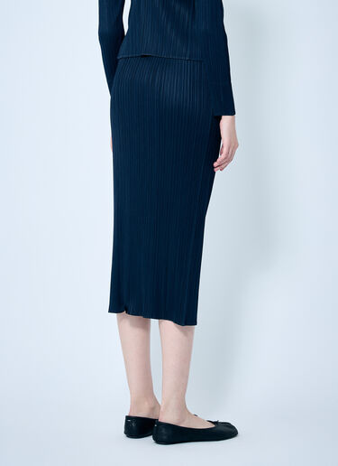 Pleats Please Issey Miyake Pleated Pencil Skirt Blue plp0259017